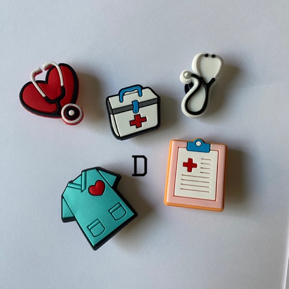 4 different healthcare jibbitz 5 pc sets for your crocs $13 each set - Picture 4 of 4